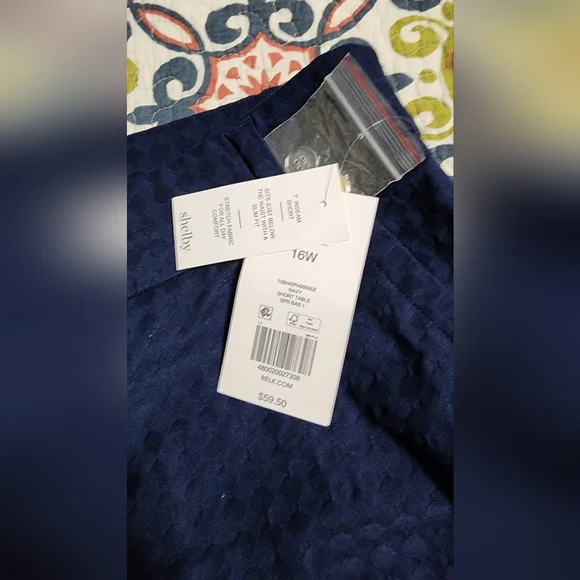 crown & ivy Navy Blue Women Shorts - Picture 3 of 5